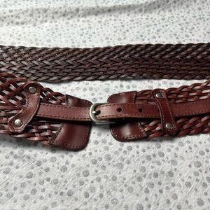 Women’s Brown Leather Braided Bali Belt